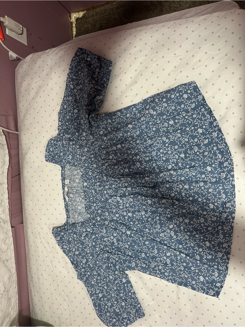 Blue Floral Maxi Skirt - Women